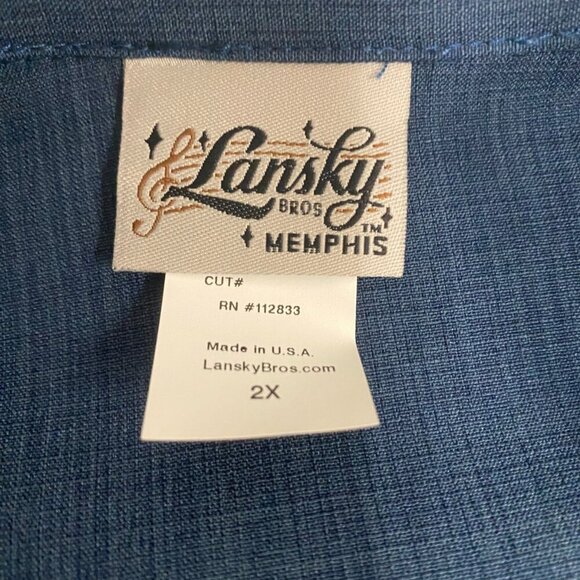 🎸Lansky Bros Memphis Retro Bowling Shirt | Size 2X | Elvis-Style - Picture 6 of 7